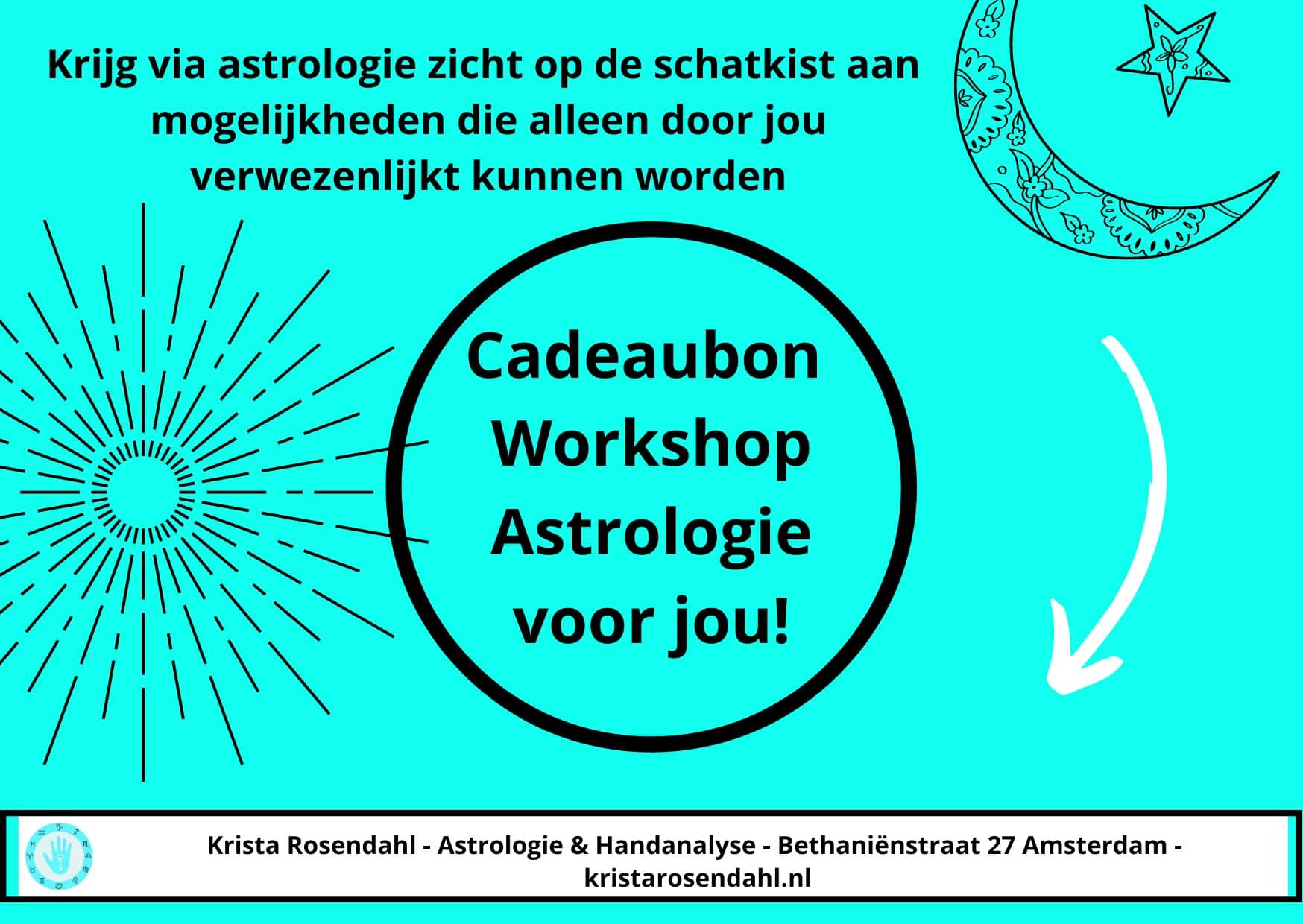 Vraag een cadeaubon voor een workshop astrologie aan bij Krista